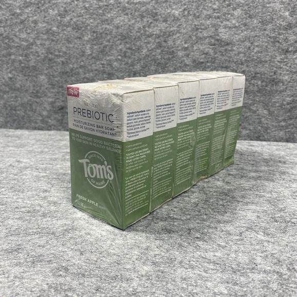 Tom's of Maine Other - 5 Tom's of Maine Prebiotic Bar Soap, FRESH APPLE, 5 oz Discontinued, READ